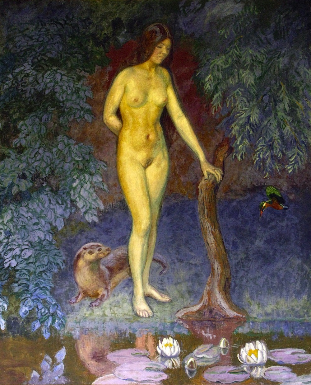 Johannes Larsen: Aaen, 1923 (Johannes Larsen Museet). Malet som illustration til digtet »Skabningens Tinde« af Johannes V. Jensen