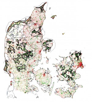 Rapporten 'Elg i Danmark' (Sunde & Olesen 2007) anfører, at der naturmæssigt er plads til en dansk elgbestand på samlet set knap 4.400 elge under hensyntagen til eksisterende bestande af rådyr og krondyr. Det centrale Jylland kunne oppebære ca. 2.000 – i dette område er inkluderet dele af nærværende afgrænsning (område v på kortet – klik for at se det i højere opløsning)