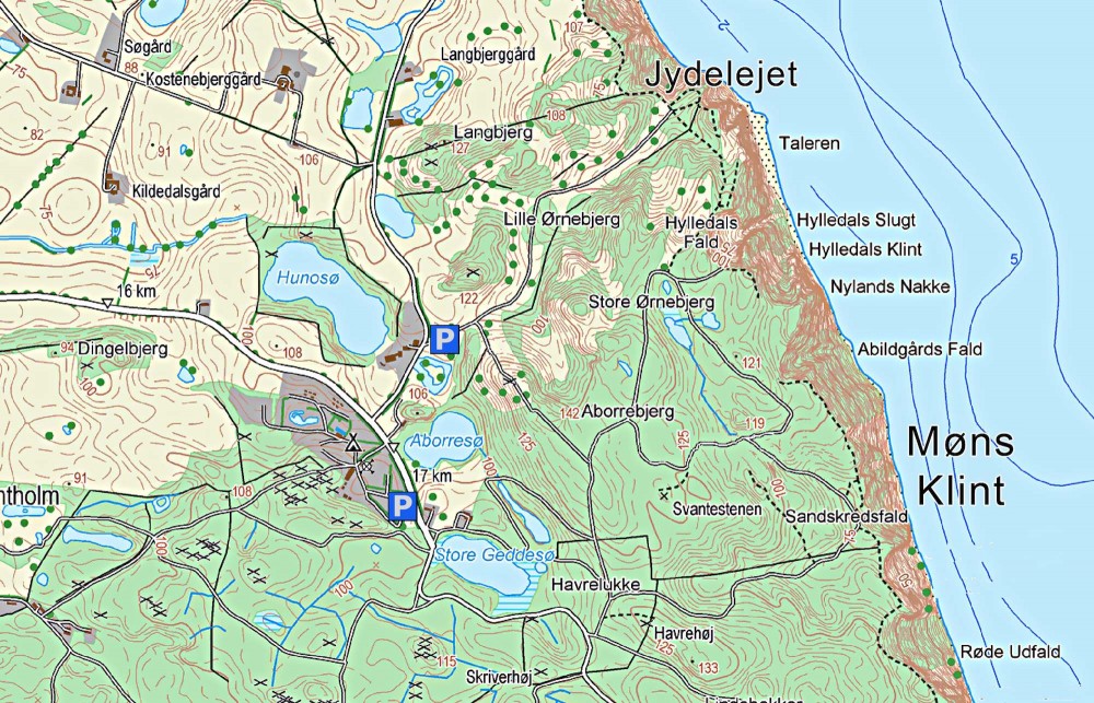 Kort over Jydelejet (indeholder data fra Geodatastyrelsen, Matrikelkortet, WMS-tjeneste)