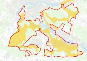 Den foreslåede afgrænsning af Naturnationalpark Søhøjlandet overlapper store dele af to Natura 2000-område nr. 57